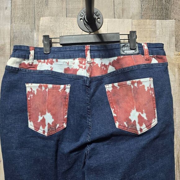 Ranch Dressin Fallon Taylor Plus Size 26 Cow Pocket Bootcut Jeans Cowgirl - Picture 4 of 7